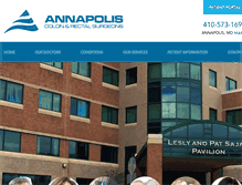 Tablet Screenshot of annapoliscolon.com